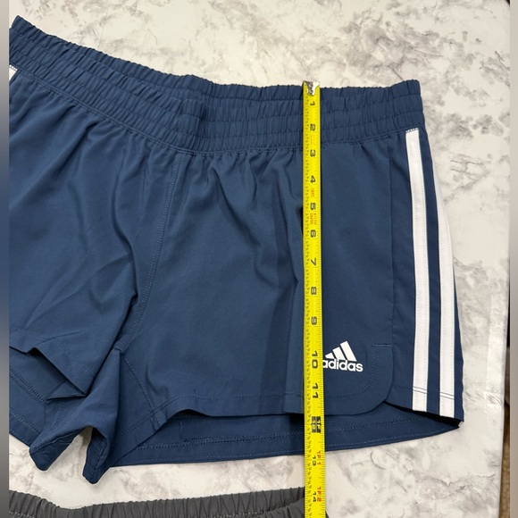 Adidas Primegreen 2 Womens Size Large Gray & Navy Running Gym Shorts Aeroready - Picture 10 of 13